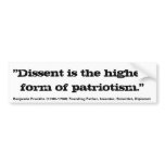 Ben Franklin Dissent is highest form of patriotism