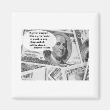 BEN FRANKLIN - GREAT EMPIRE QUOTE REFRIGERATOR MAGNET