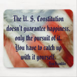 Ben Franklin Happiness Quote Mousepad