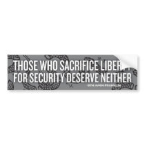 Ben Franklin Liberty Bumper Stickers