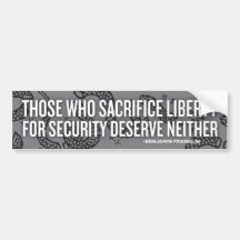 Ben Franklin Liberty Bumper Stickers