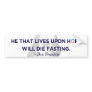 Ben Franklin Living On Hope Bumper Sticker