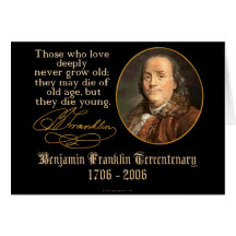 Ben Franklin - Love Greeting Card