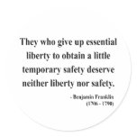 Ben Franklin Quote 1a Round Stickers