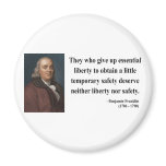 Ben Franklin Quote 1b Fridge Magnets