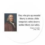 Ben Franklin Quote 1b Sticker