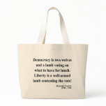 Ben Franklin Quote 2a Canvas Bags