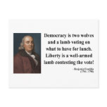 Ben Franklin Quote 2b Postcard