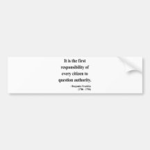 Ben Franklin Quote 3a Bumper Sticker