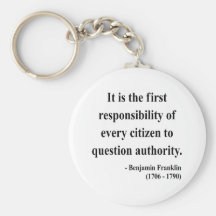 Ben Franklin Quote 3a Key Chains