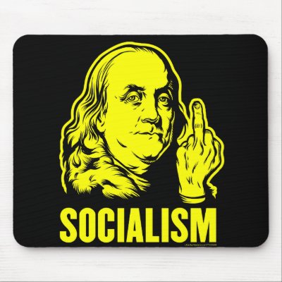 Ben Franklin Socialism Mouse Pad by Libertymaniacs