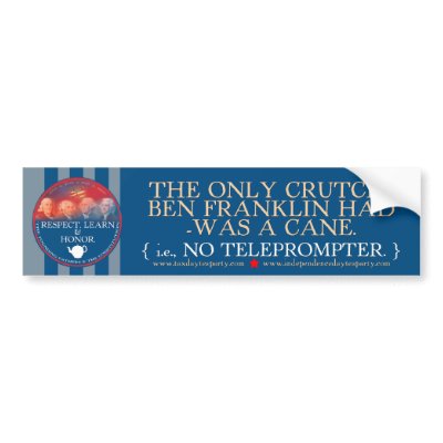 Ben Franklin vs. TOTUS Bumper sticker by dontgo