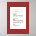 Ben Franklin's 13 Virtues posters