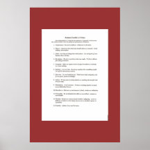 Ben Franklin's 13 Virtues Poster