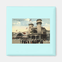 Ben Hur Race Coney Island NY 1914 Vintage Magnet