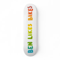 Ben Likes Bikes fun colourful name word art gifts