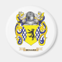 Benard Coat of Arms (Family Crest) Magnets