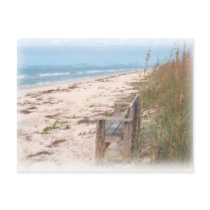 Bench at the Beach Watercolor Painting Post Cards