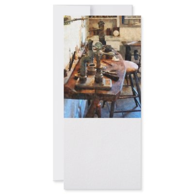 Bench in Dental Lab Custom Rack Card by SusanSavad