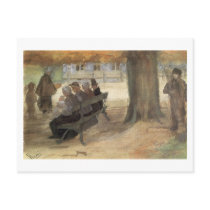 Bench with Four Persons and Baby, Vincent van Gogh Post Cards