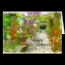 Benches, Happy Christmas Card, cards