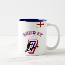 Bend it England no 7 Football fans gifts Coffee Mugs