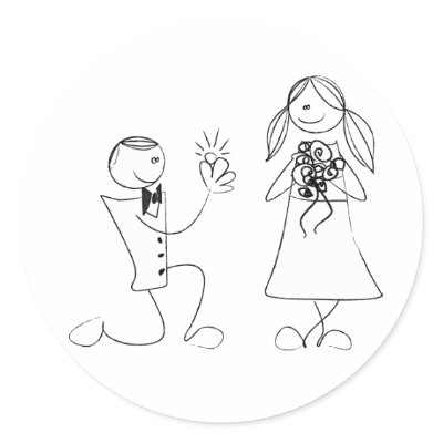 Bended Knee Proposal Wedding Sticker by White_Wedding