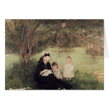 Beneath the Lilac at Maurecourt, 1874 Greeting Card