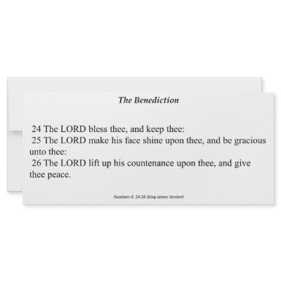 Benediction Prayer Card by inspiredbygenius