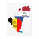Benelux map postcards