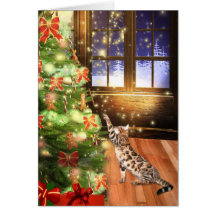 Bengal cat Christmas Cards