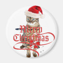 Bengal Santa gifts Fridge Magnet