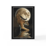 Bengal TIGER & Moon Greeting-card