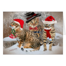 Bengal's Christmas Day gifts & Apparel Greeting Cards