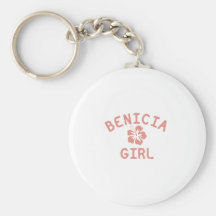 Benicia Pink Girl Keychain