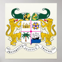 Benin Coat of Arms detail Posters