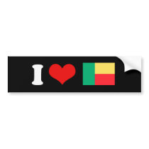 Benin Flag Bumper Stickers