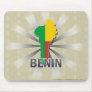 Benin Flag Map 2.0 Mousepads