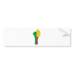 Benin Flag Map full size Bumper Stickers
