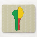 Benin Flag Map full size mousepads