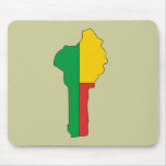 Benin flag map mousepads