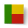 Benin High quality Flag Buttons