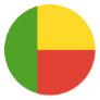 Benin High quality Flag Round Stickers