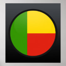 Benin quality Flag Circle Print