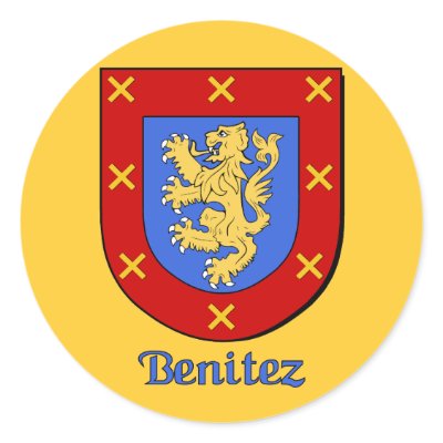 Benitez Family Shield Stickers by NameShack