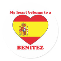 Benitez Round Stickers