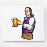 Benjamin Fanklin holding beer mug Mouse Pads