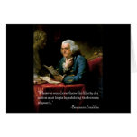 Benjamin_Franklin_1767 quote on speech Greeting Cards