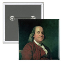 Benjamin Franklin, 1782 Pinback Button