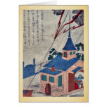 Benjamin Franklin and lightning Ukiyoe Greeting Cards